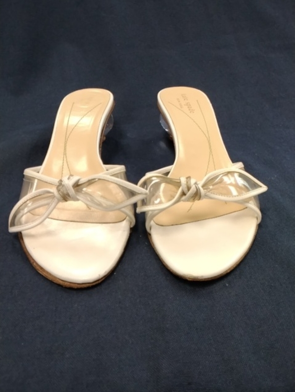 kate spade Cream Knotted Slide Mules